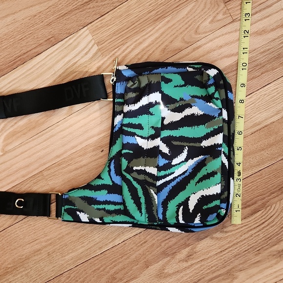 DVF zebra pattern crossbody green blue black white purse Diane Von Furstenberg - Picture 11 of 13